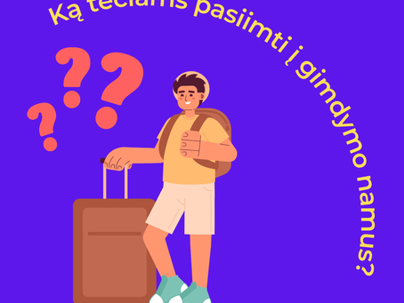 Ką tėčiams pasiimti į gimdymo namus?