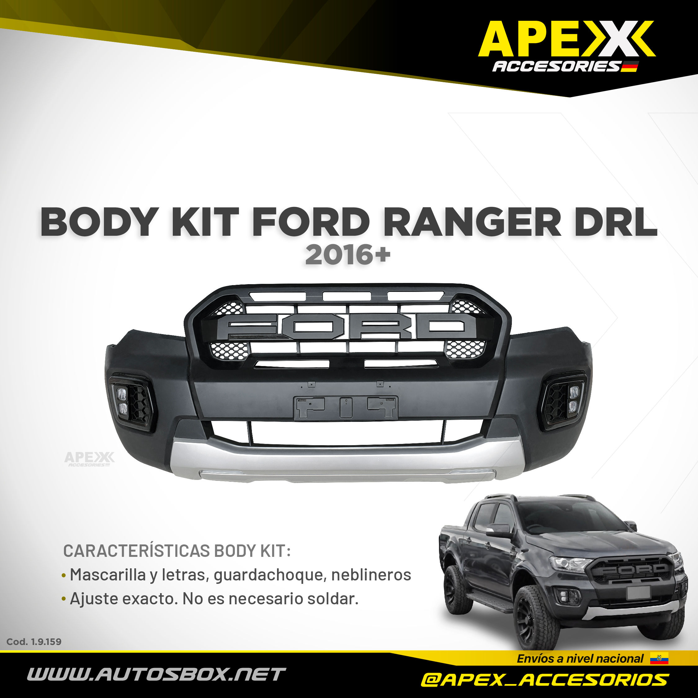 BODY KIT FORD RANGER DRL