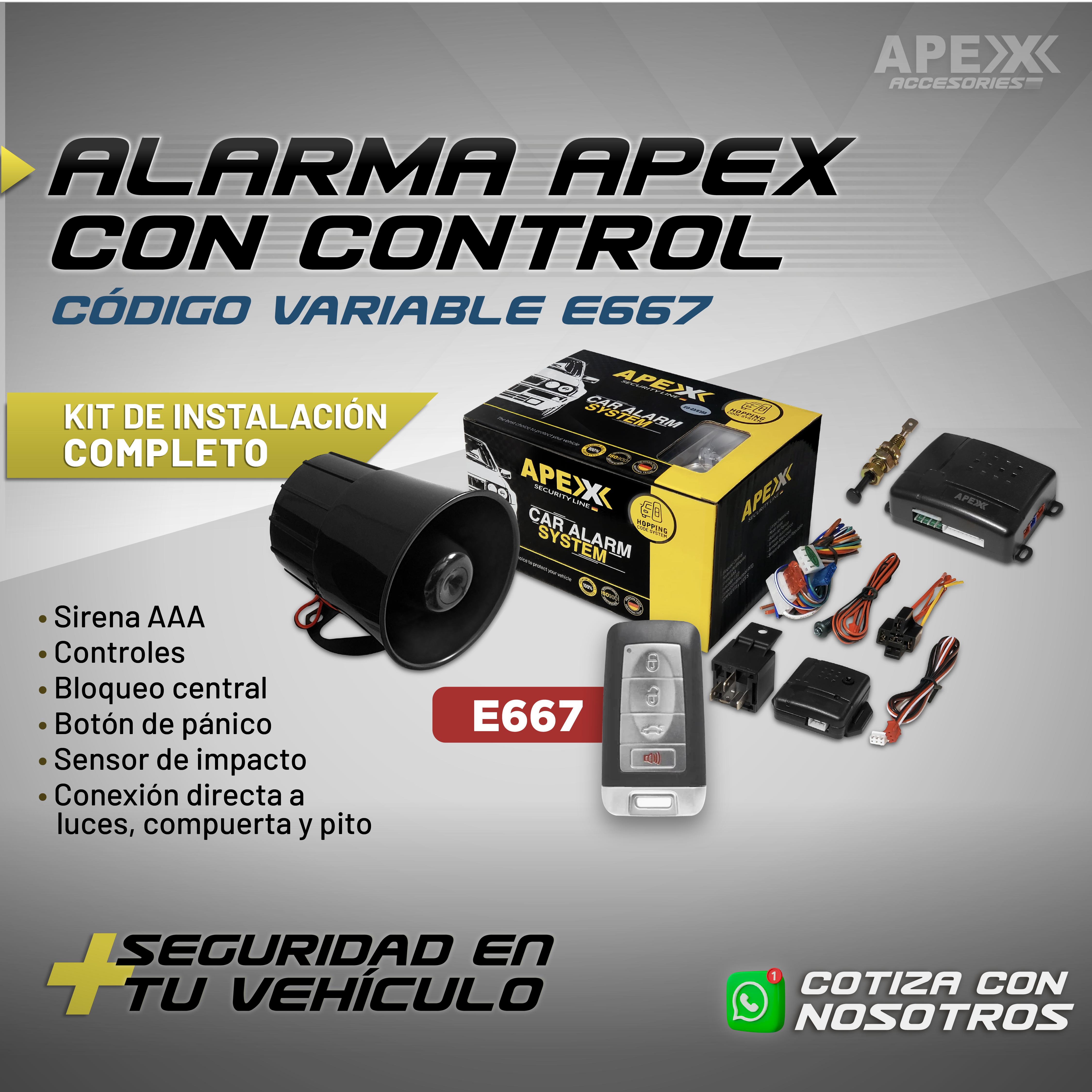 Alarma Apex Código Fijo