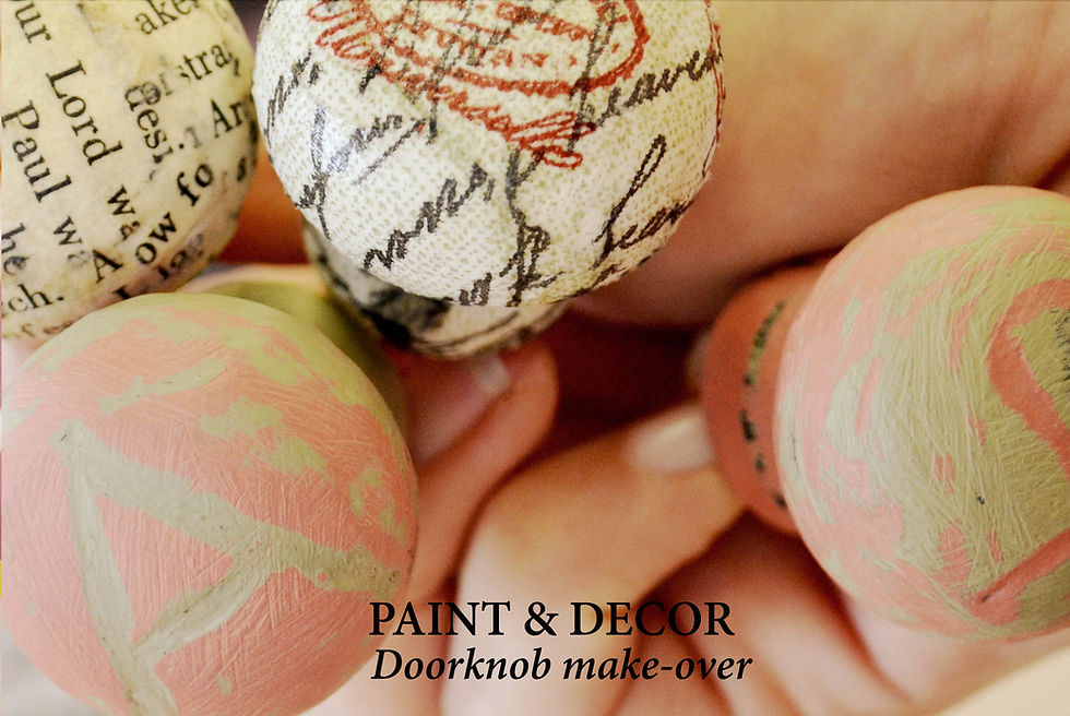 Next blog post: Doorknob makeover with decoupage
