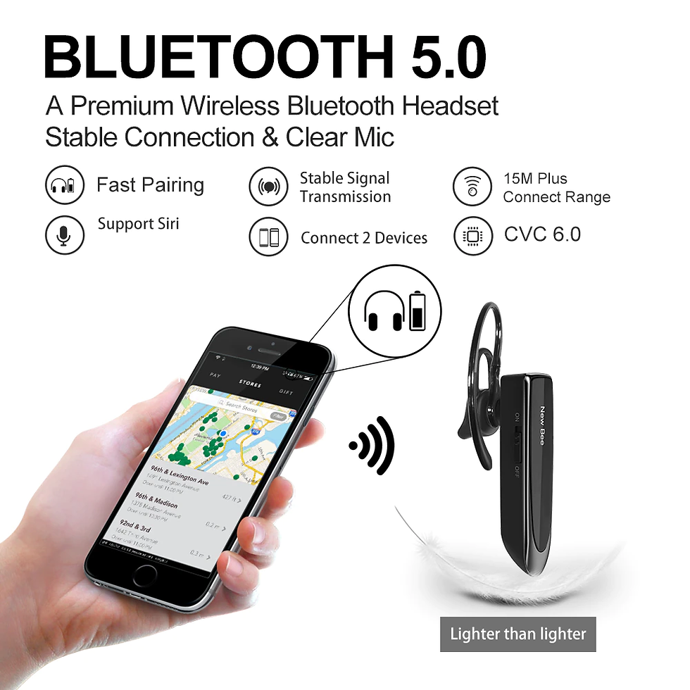 Thumbnail: New Bee-auriculares inalámbricos con Bluetooth 5,0, Mini auriculares manos lib