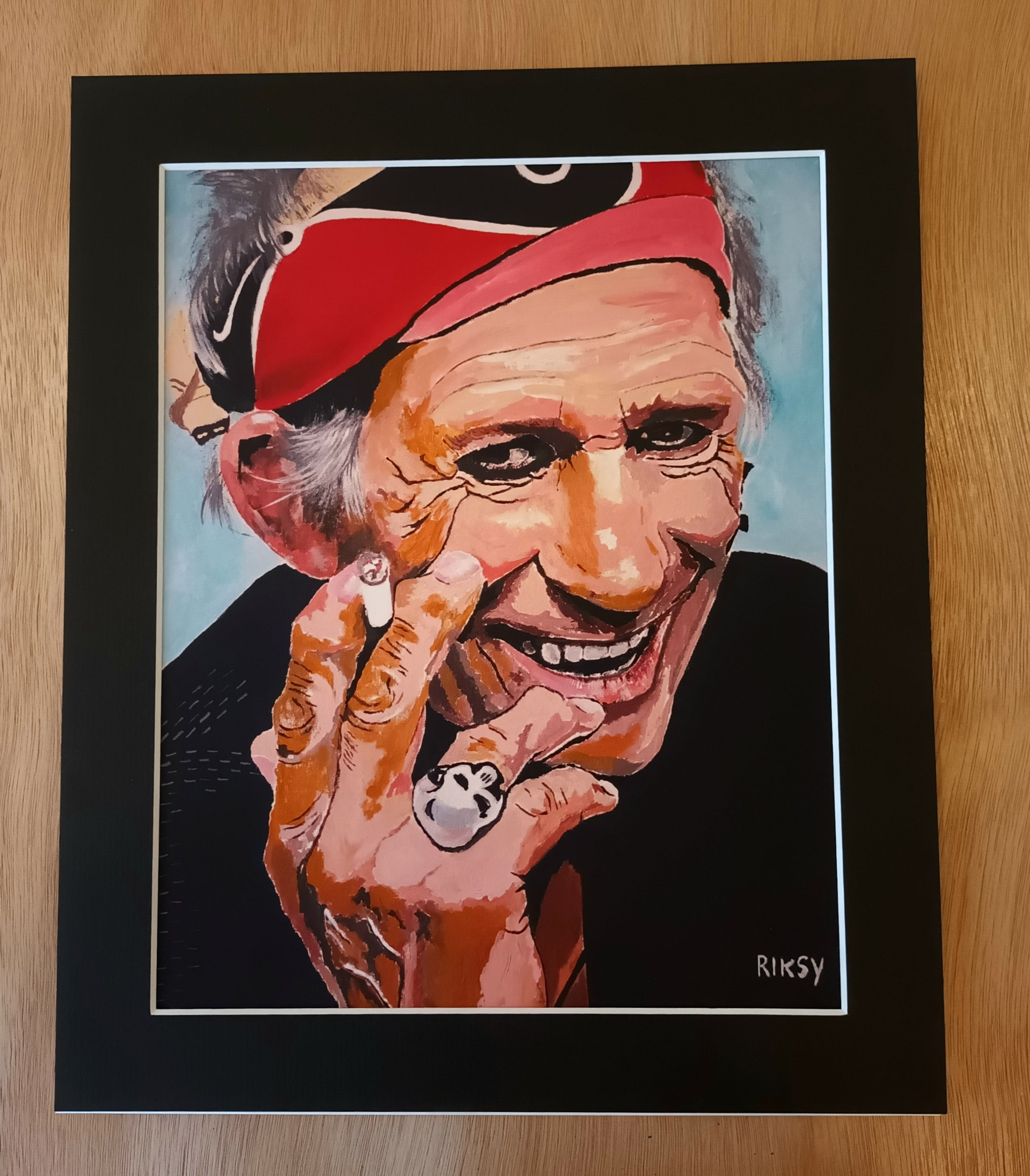 KEITH RICHARDS - ART PRINT WITH MOUNT