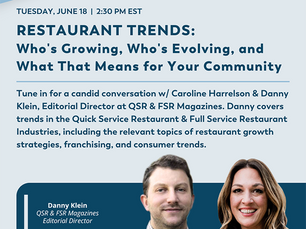 Webinar: Restaurant Trends: Who’s Growing, Who’s Evolving, and What That Means for Your Community