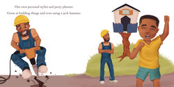Dad and son illustration