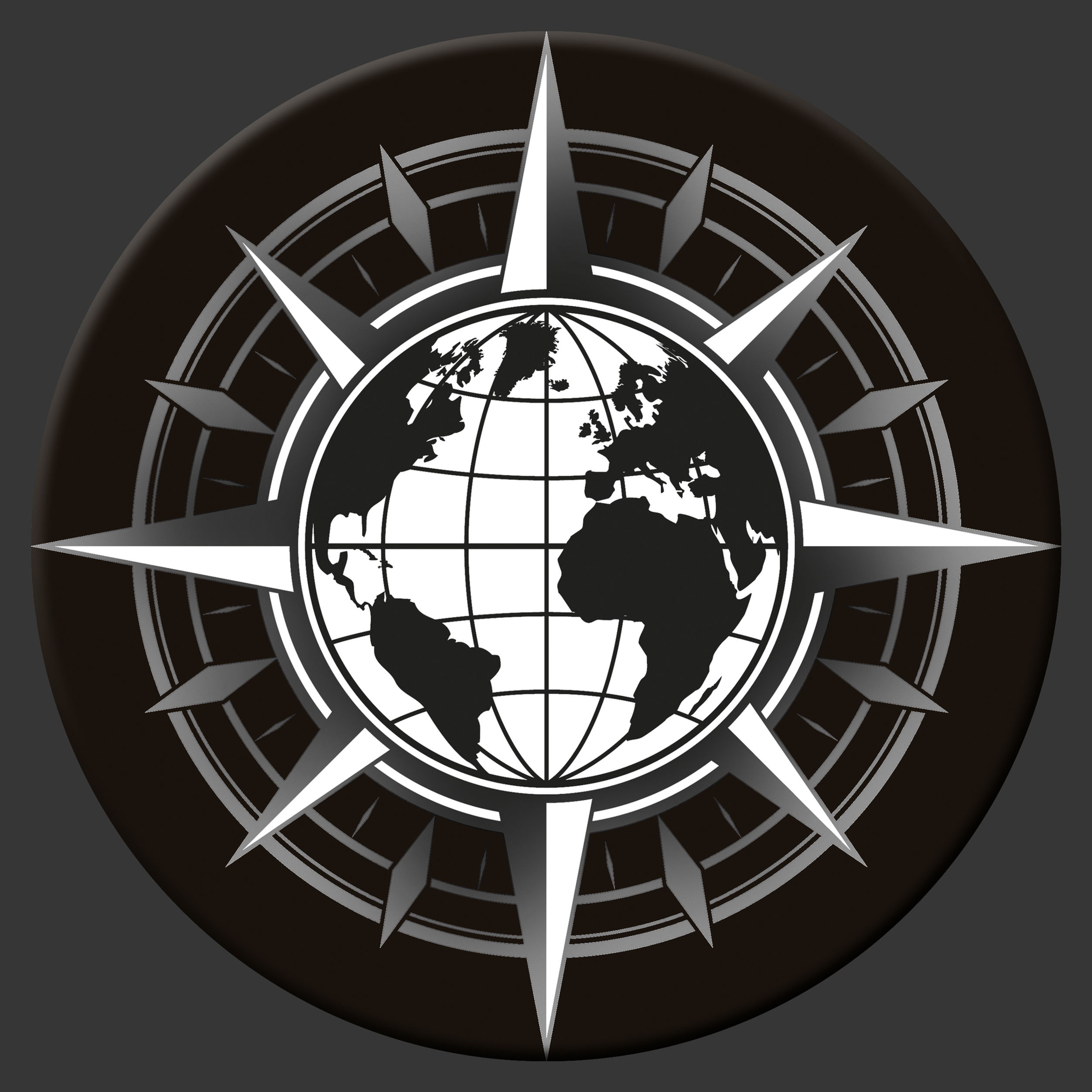 Wechsel-Emblem Compass Globe