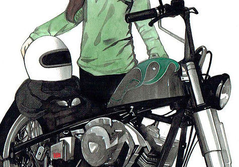 motorcycle art drawing