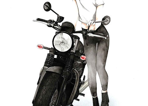 motorcycle art drawing