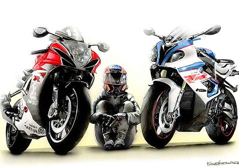 motorcycle art drawing