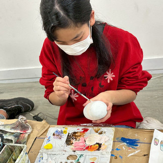 パコ絵画教室制作中