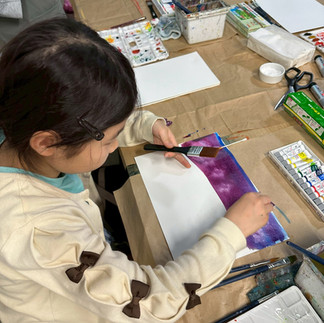 パコ絵画教室制作風景