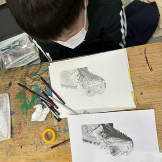 パコ絵画教室制作中