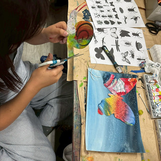 パコ絵画教室制作風景