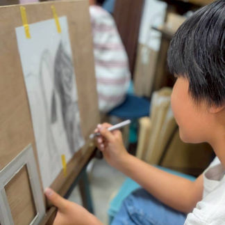 パコ絵画教室制作中