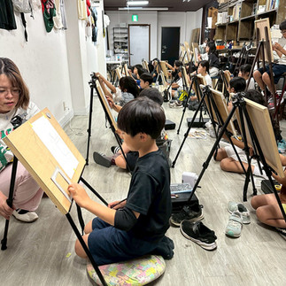 パコ絵画教室制作中
