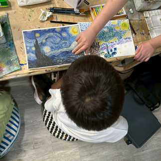 パコ絵画教室制作中