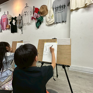パコ絵画教室制作中