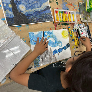 パコ絵画教室制作中