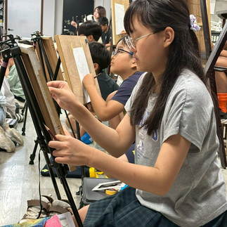 パコ絵画教室制作中