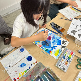 パコ絵画教室制作風景