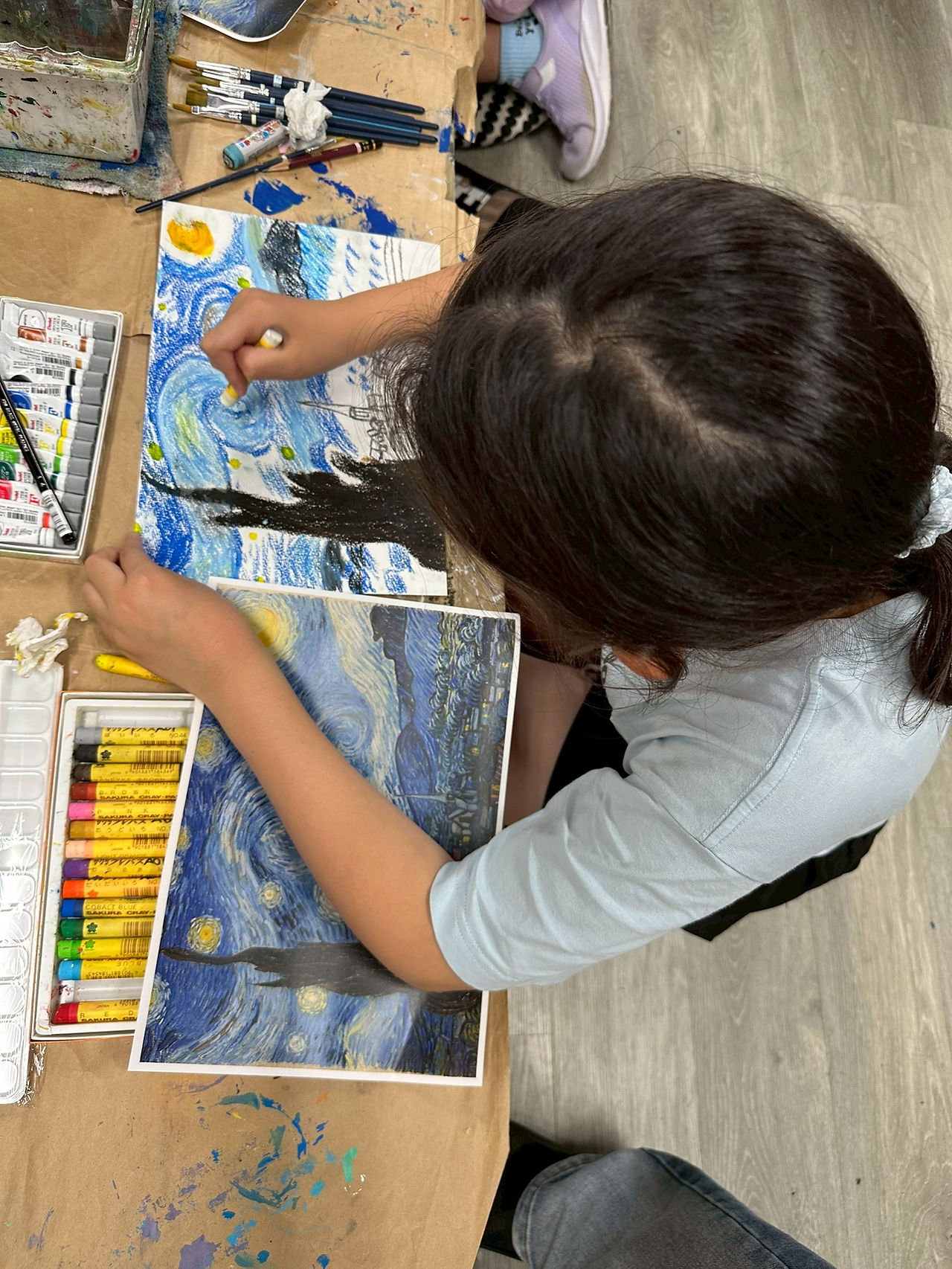 パコ絵画教室制作中