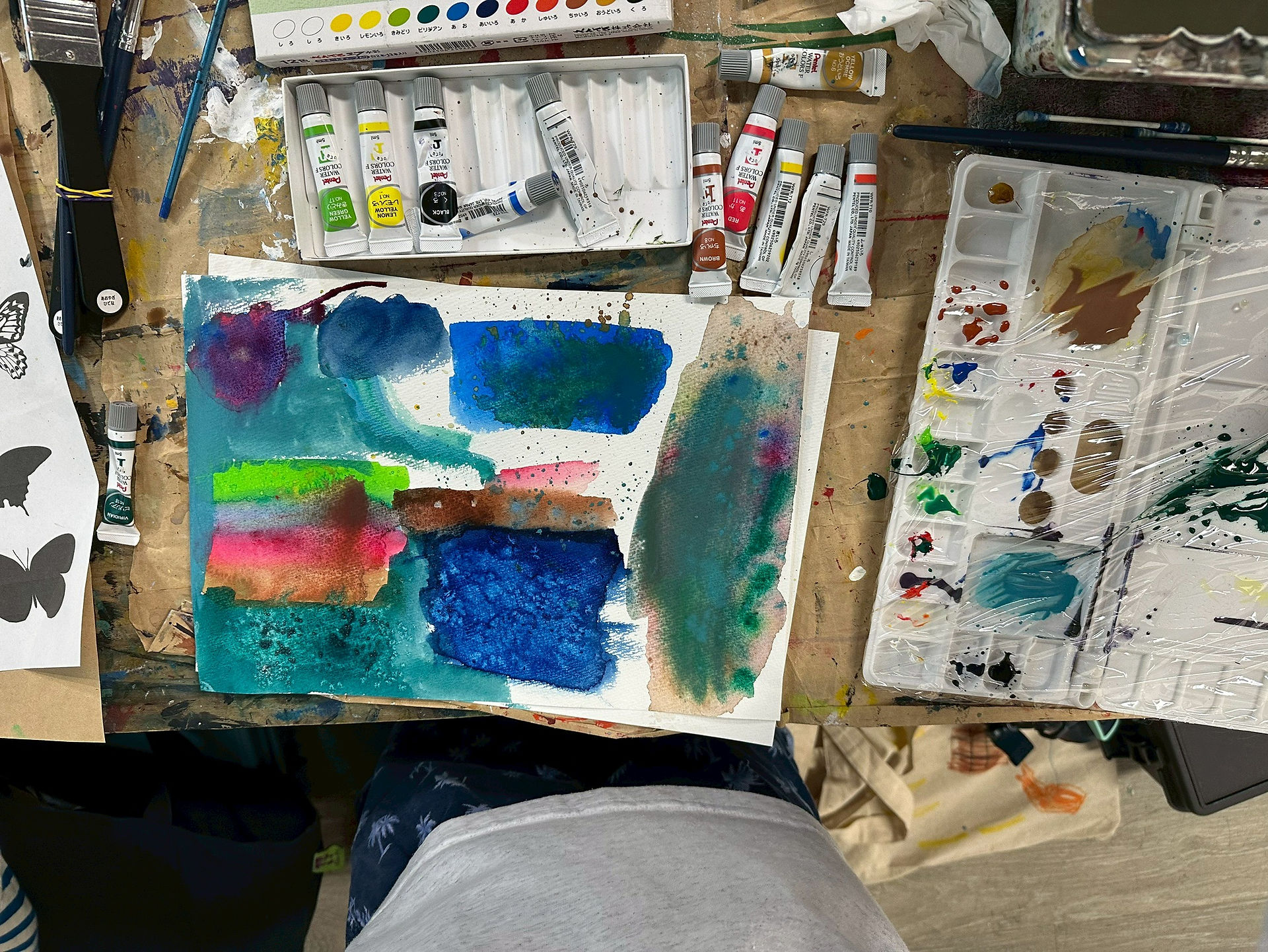 パコ絵画教室制作風景