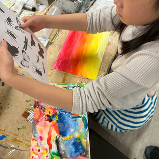 パコ絵画教室制作風景
