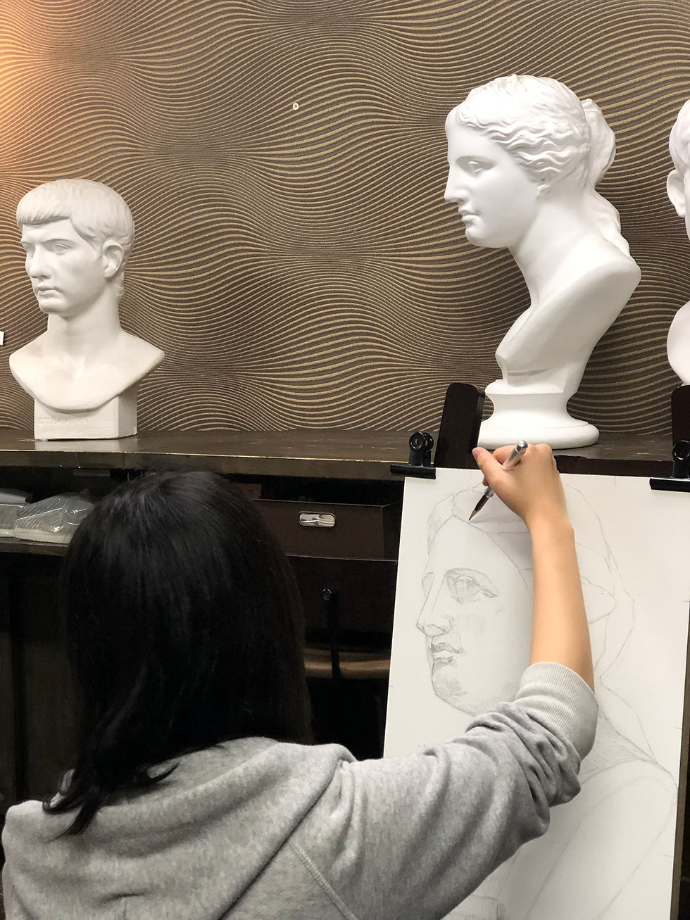パコ絵画教室の制作風景