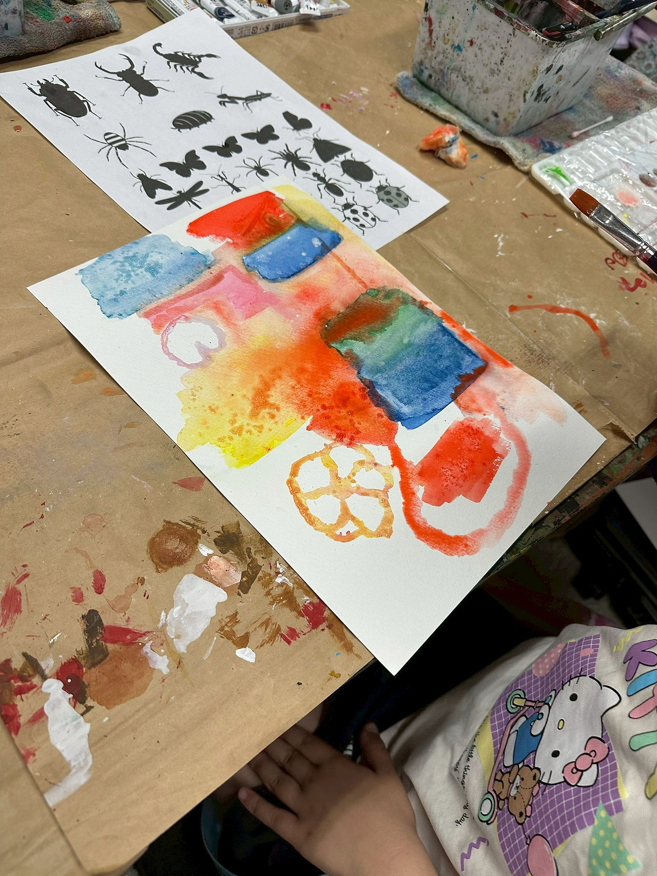 パコ絵画教室制作風景