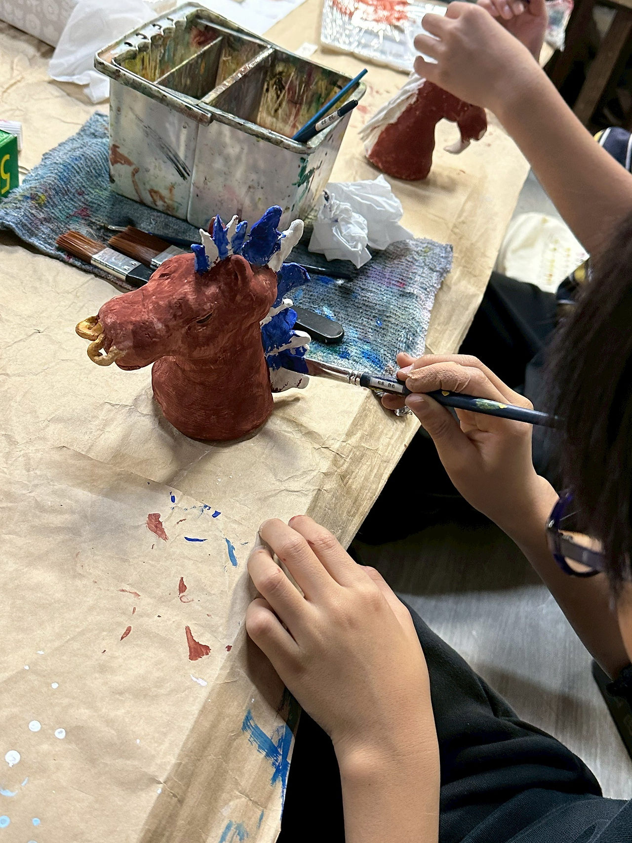 パコ絵画教室制作風景