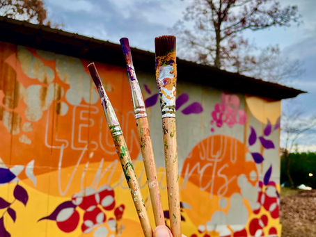 Honoring the Rust: A Bold Typography Mural on Metal