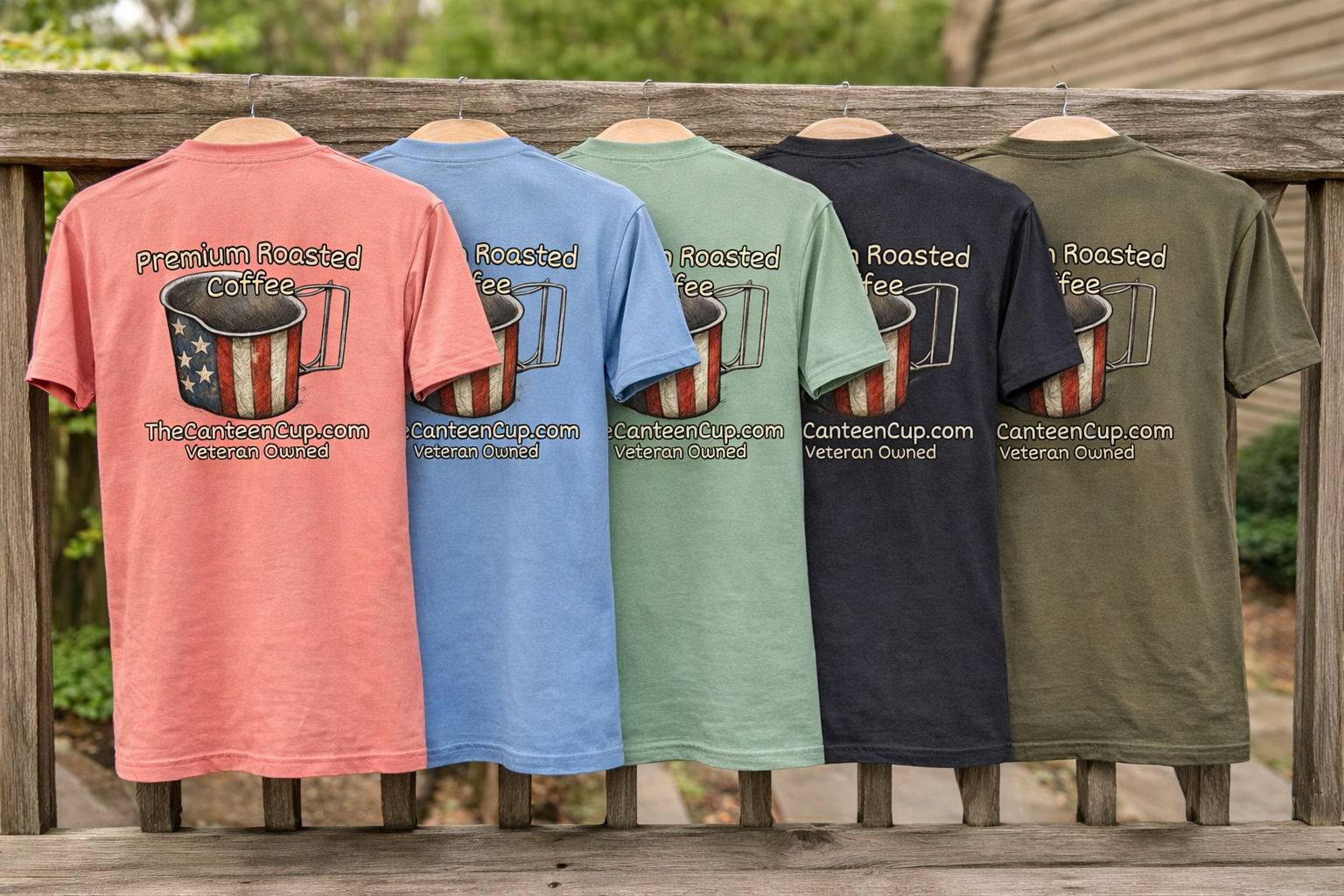 Canteen Cup Coffee 250th Celebration Shirt. 