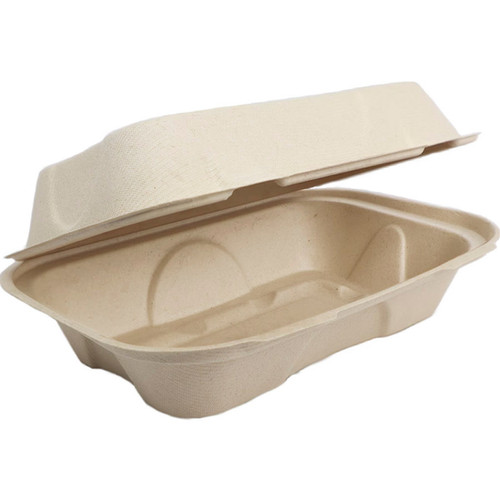 9x6” Compostable Clamshell, Natural | The Lovegreen Company