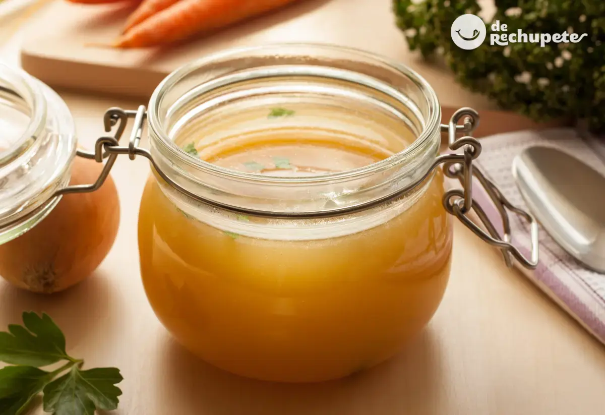 Caldo de pollo con espesante