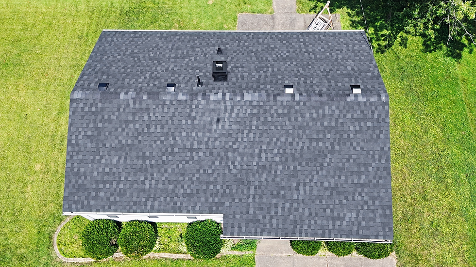 black roofing done work