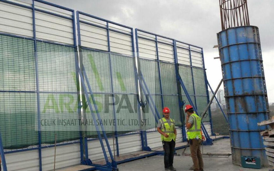 ARASPAN_ Cephe Koruma Paneli _ Rüzgar Koruma Perdesi