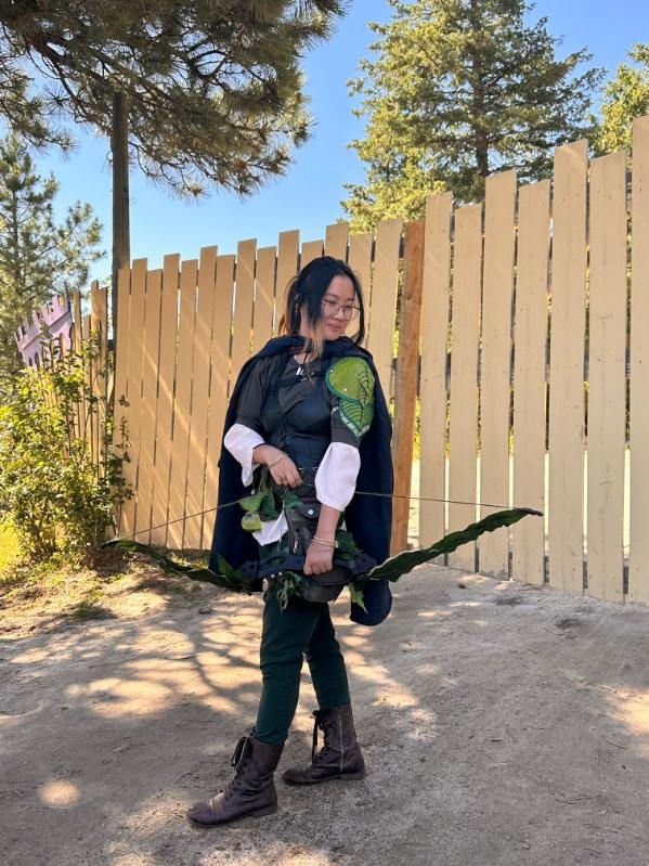 We pulled together an AWESOME outfit for my little sister to take to the Ren Faire this year!