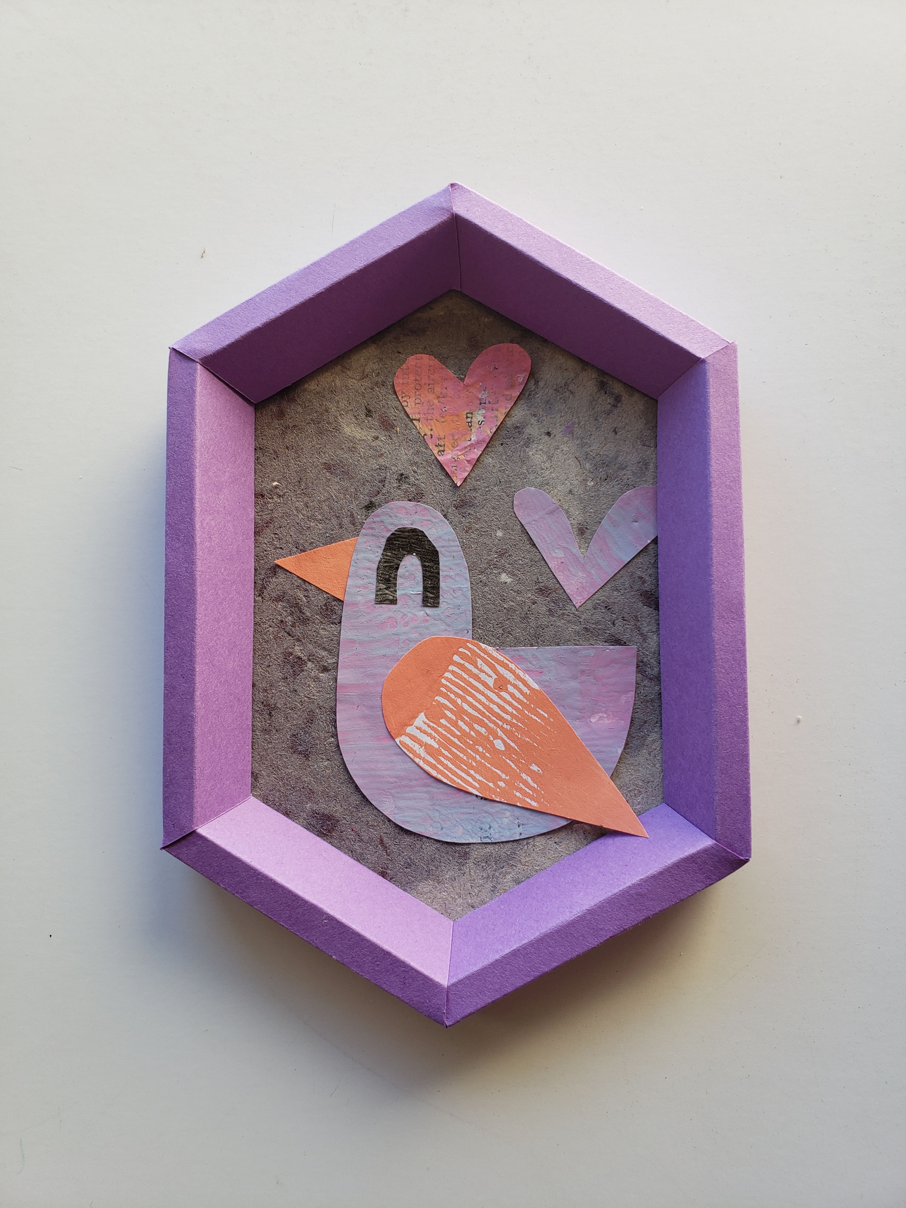Purple Birb - Small Framed Art