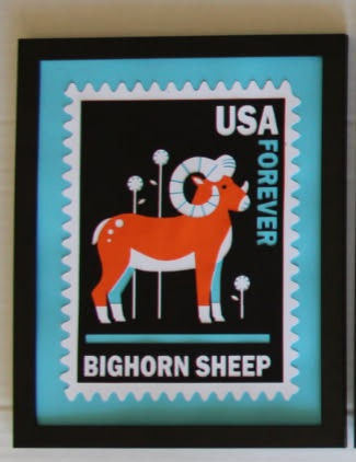 Papercut Bighorn Sheep