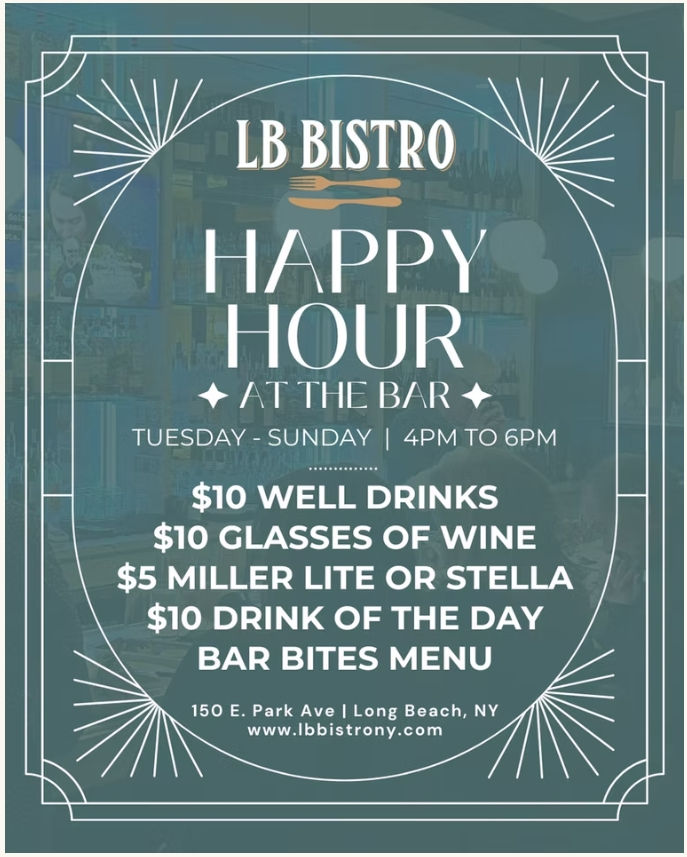 LB Bistro Happy Hour Menu