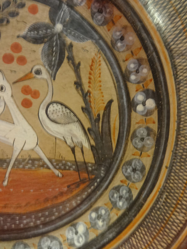 Miniatura: Deer and Crane Plate by Asunción Galvan