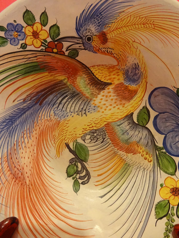 Miniatura: Colorful Rooster Plate by Angel Santos