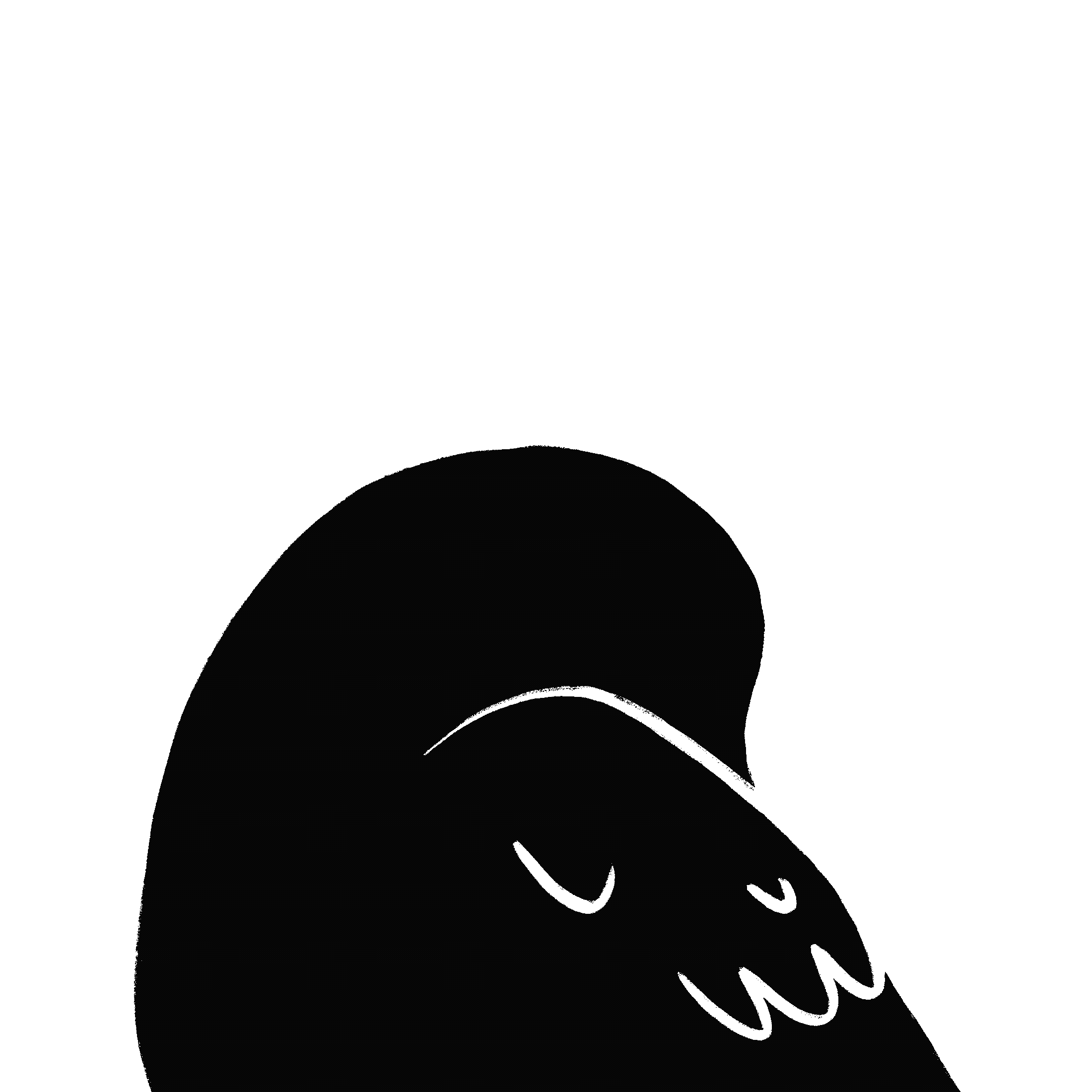 animated illustration of a raven or crow bird holding a crystal in its beak