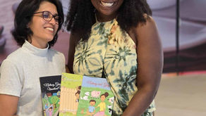 An author and an illustrator in Sri Lanka