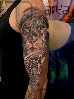 Löwe Tornado Tattoo