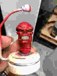 Completed Mego Red Skull head