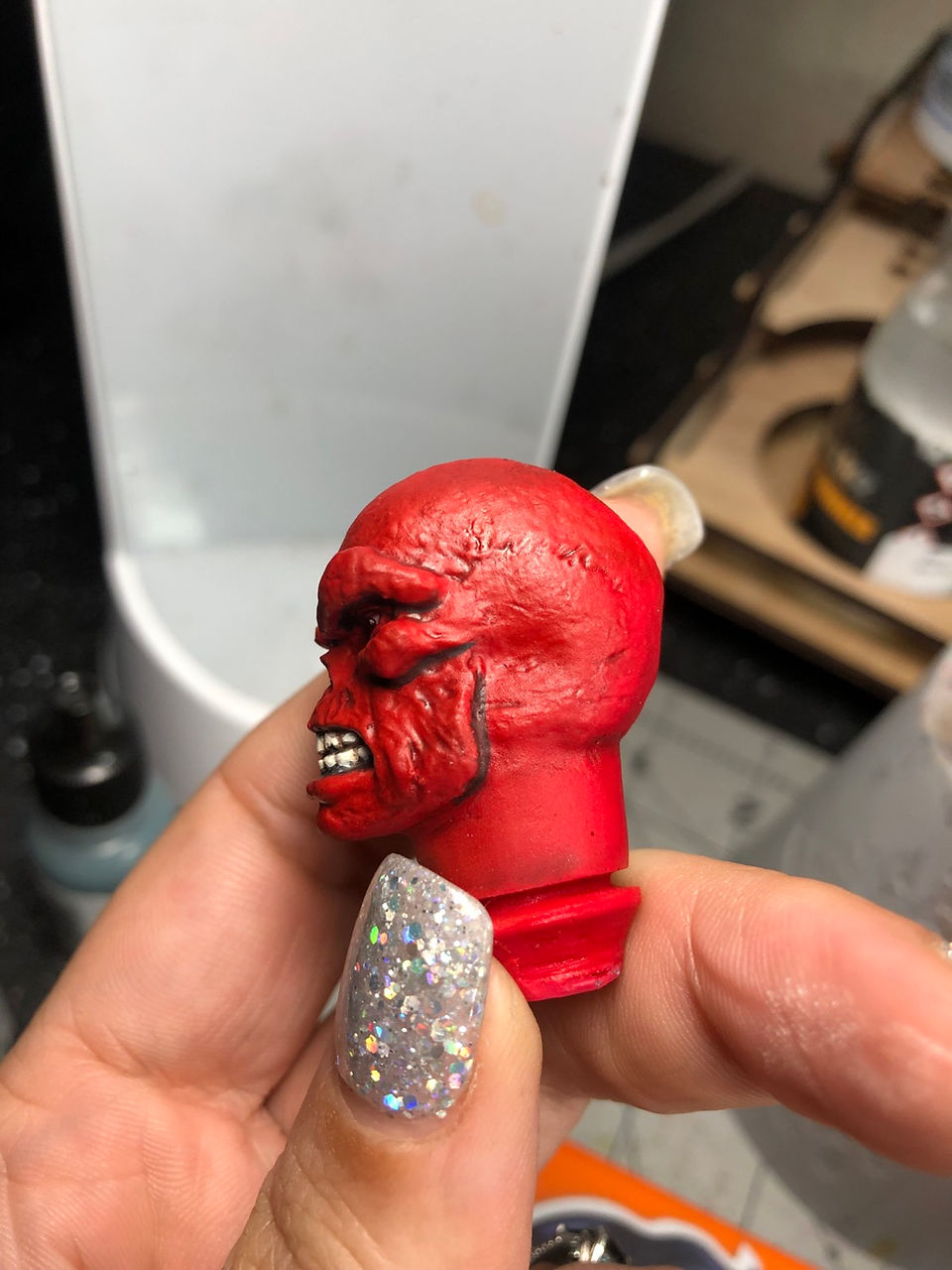 Comic Lining on Mego Head