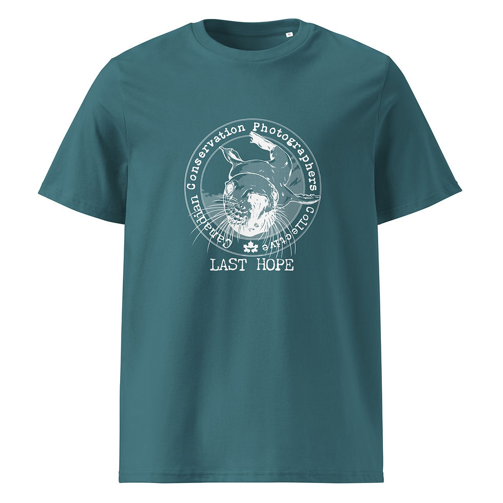Thumbnail: Last Hope: Steller sea lions - unisex organic cotton t-shirts - dark colours