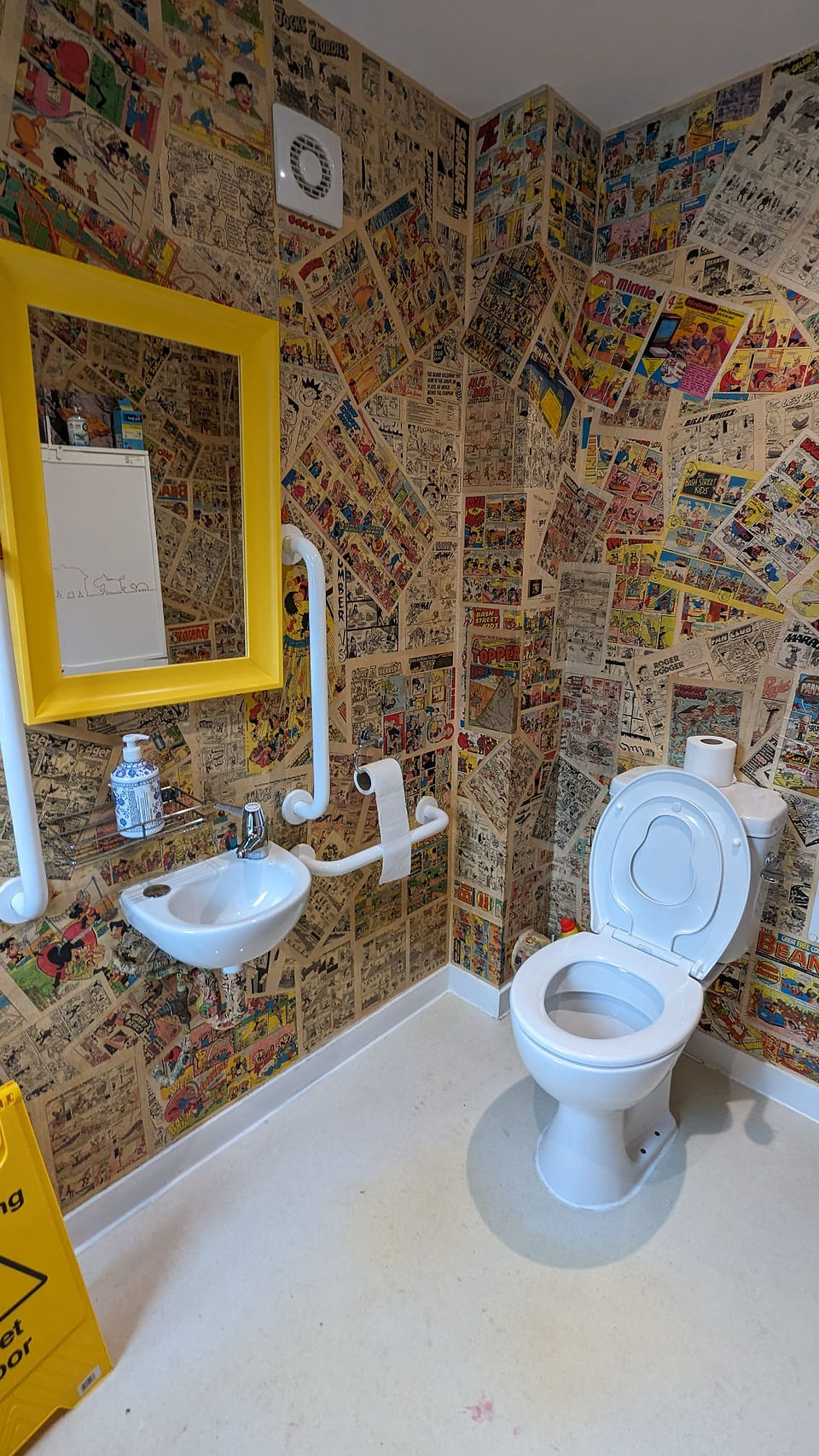 Fantastic reading material in the toilet