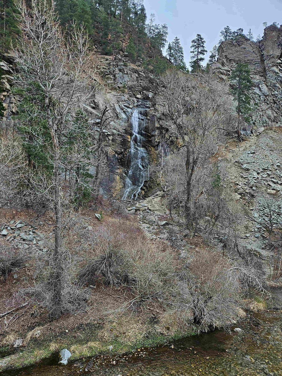 Bridal Veil Falls waterfall in Spearfish Canyon, South Dakota