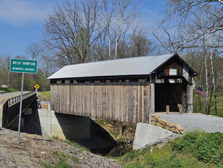 a historic covered bridge